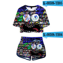 Load image into Gallery viewer, Frdun Tommy 2019 NEW Rick and Morty Rick Sanchez Morty Smith Two Pieces sets Women Fashion girl Casual T-shirt+shorts Clothes