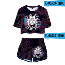 Load image into Gallery viewer, Frdun Tommy 2019 NEW Rick and Morty Rick Sanchez Morty Smith Two Pieces sets Women Fashion girl Casual T-shirt+shorts Clothes
